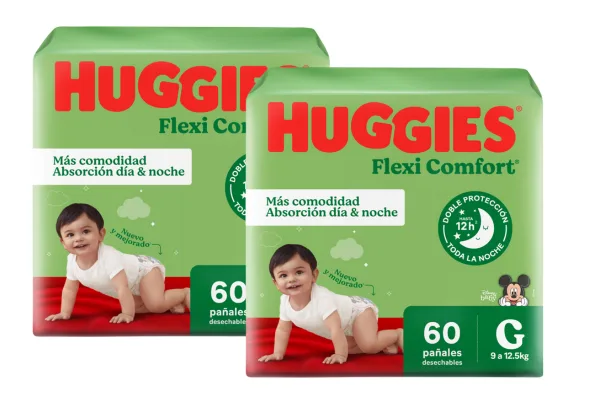 Pañales Huggies Active Sec G- 120u