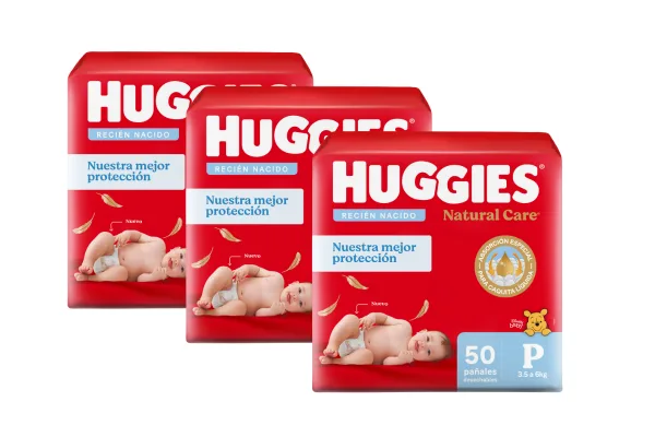 Pañales Huggies Natural Care P- 150u