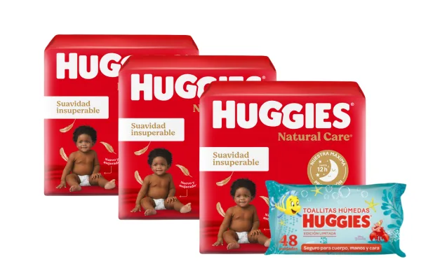 Pañales Huggies Natural Care G- 180u
