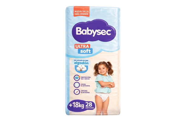 Pañal Babysec Premium Soft XXXG 28un