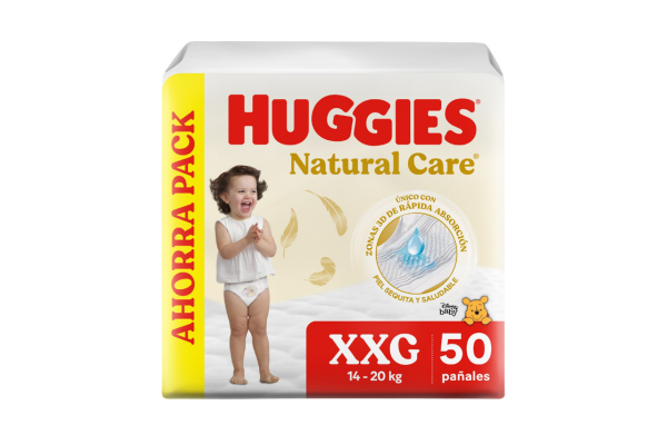Pañales Huggies Natural Care XXG- 50u